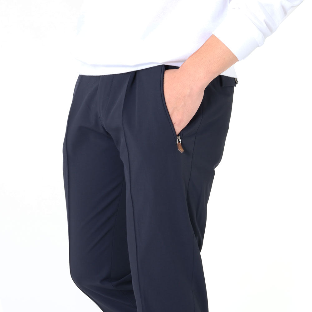 ピーティートリノ / ブラッシド ストレッチ ギャバ 1プリーツ ジップポケット付き パンツ/SOFT FIT/COHSBRZENCL1 NEW BERLIN IT19