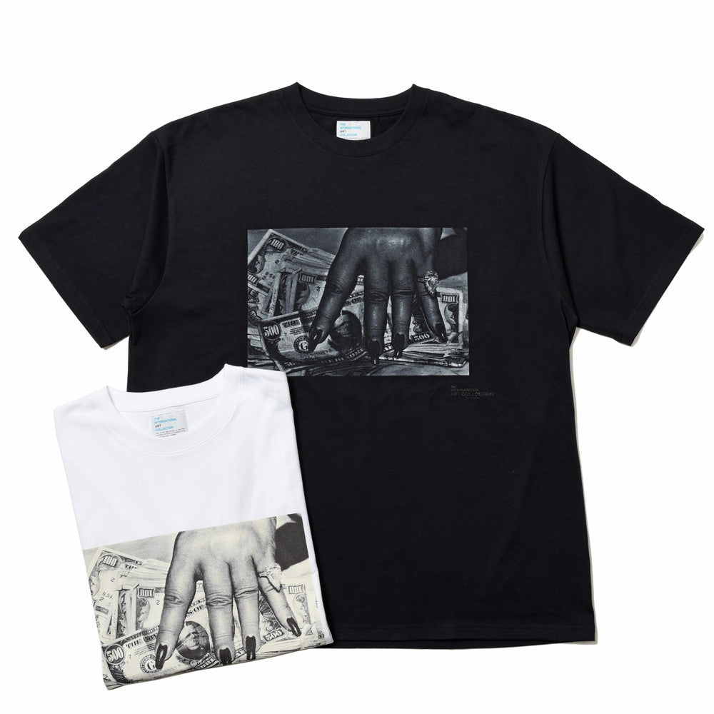 THE INTERNATIONAL ART COLLECTION(ジ インターナショナル アート コレクション) FAT HAND AND DOLLARS コットンフォトプリントS/Sカットソー