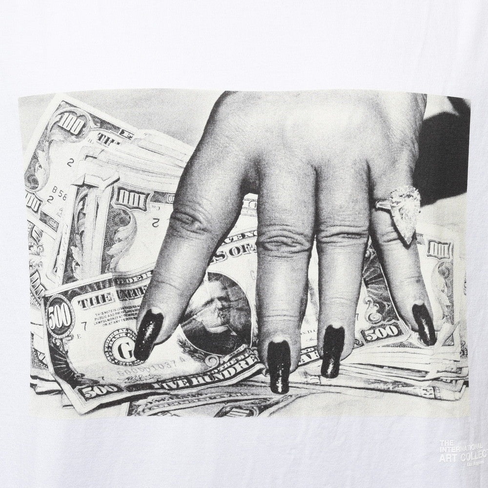 THE INTERNATIONAL ART COLLECTION(ジ インターナショナル アート コレクション) FAT HAND AND DOLLARS コットンフォトプリントS/Sカットソー