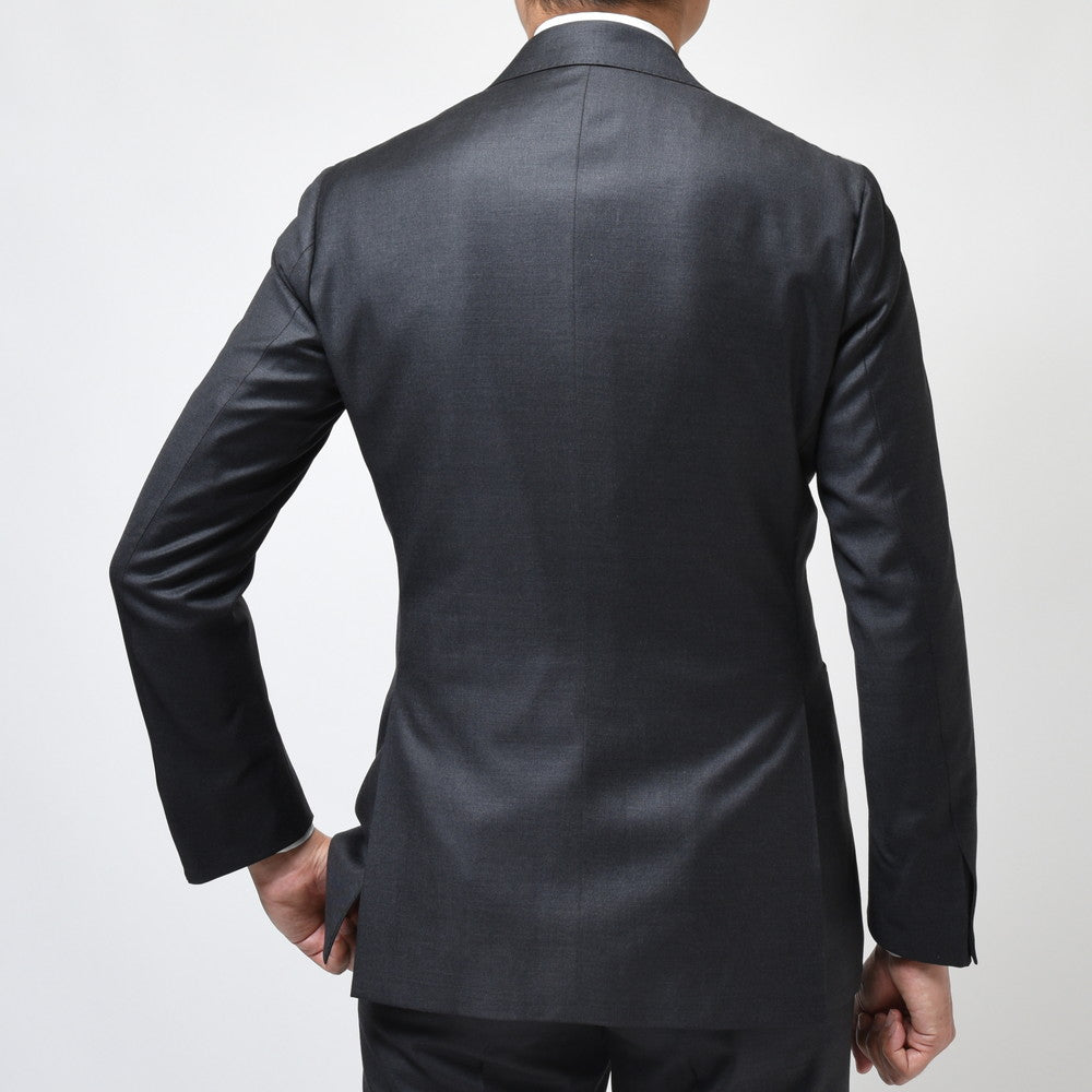guji(グジ) SUPER150'sウールソリッド6B1プリーツダブルスーツ (MADE BY RING JACKET / LoroPianaファブリック使用)【オールシーズン】
