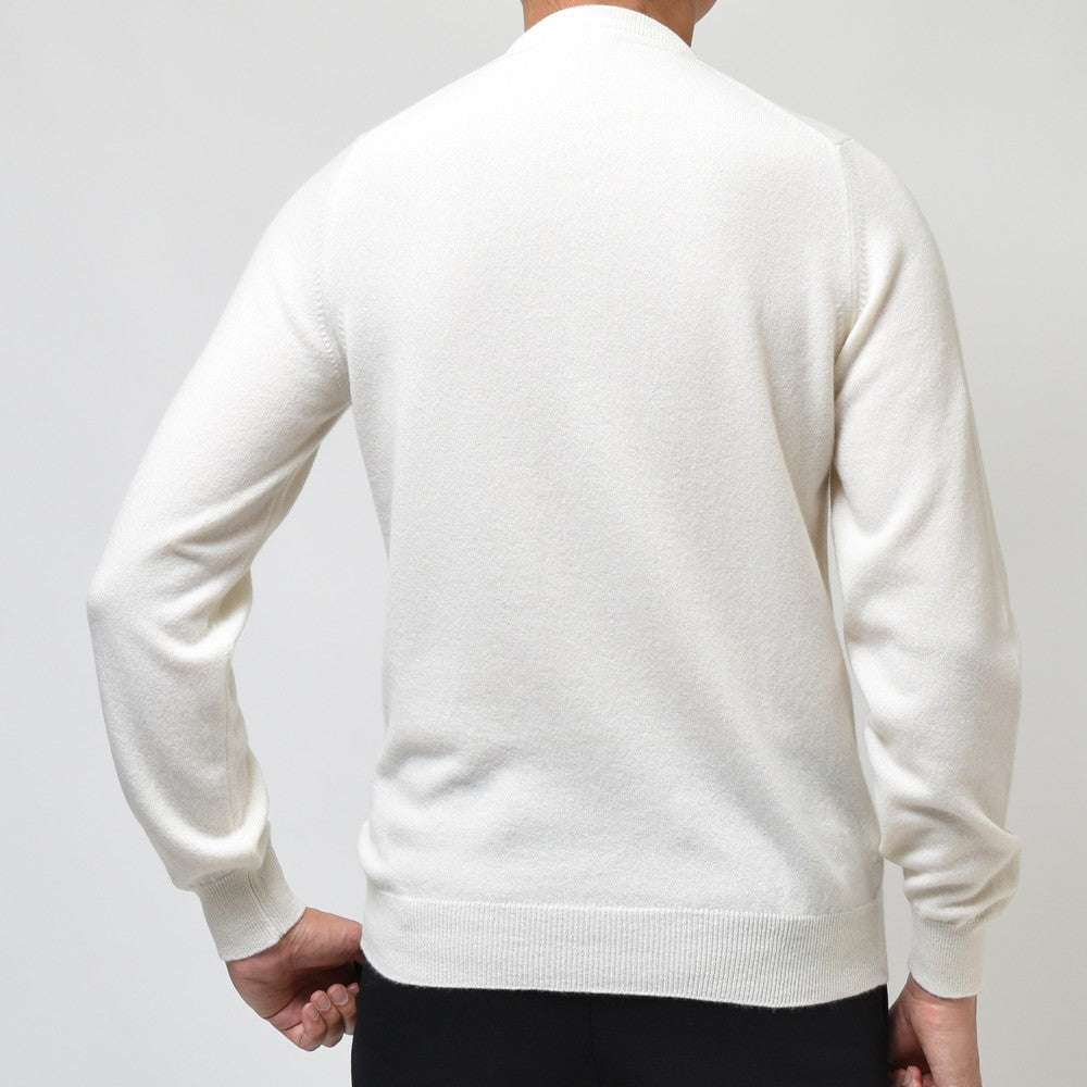 FEDELI(フェデリ) ハイゲージカシミアソリッドクルーネックニット ARG.SLIM ML.