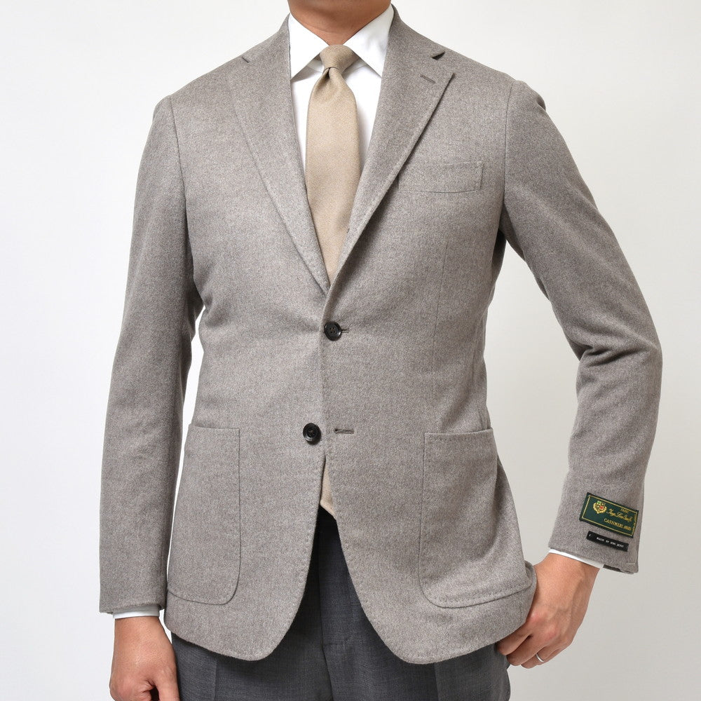 guji(グジ) カシミアサキソニーソリッド3Bジャケット (MADE BY RING JACKET / LoroPianaファブリック使用)