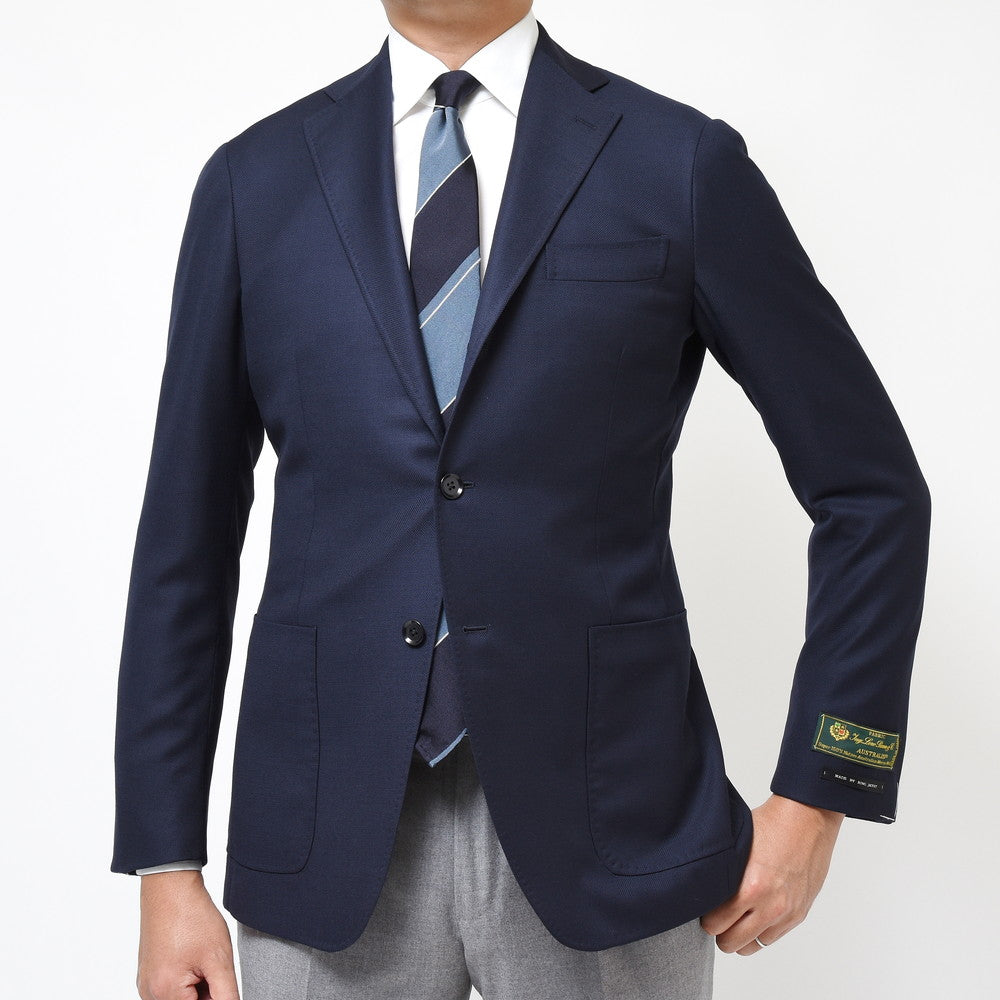 guji(グジ) SUPER150'sウールホップサックソリッド3Bジャケット (MADE BY RING JACKET / LoroPianaファブリック使用)