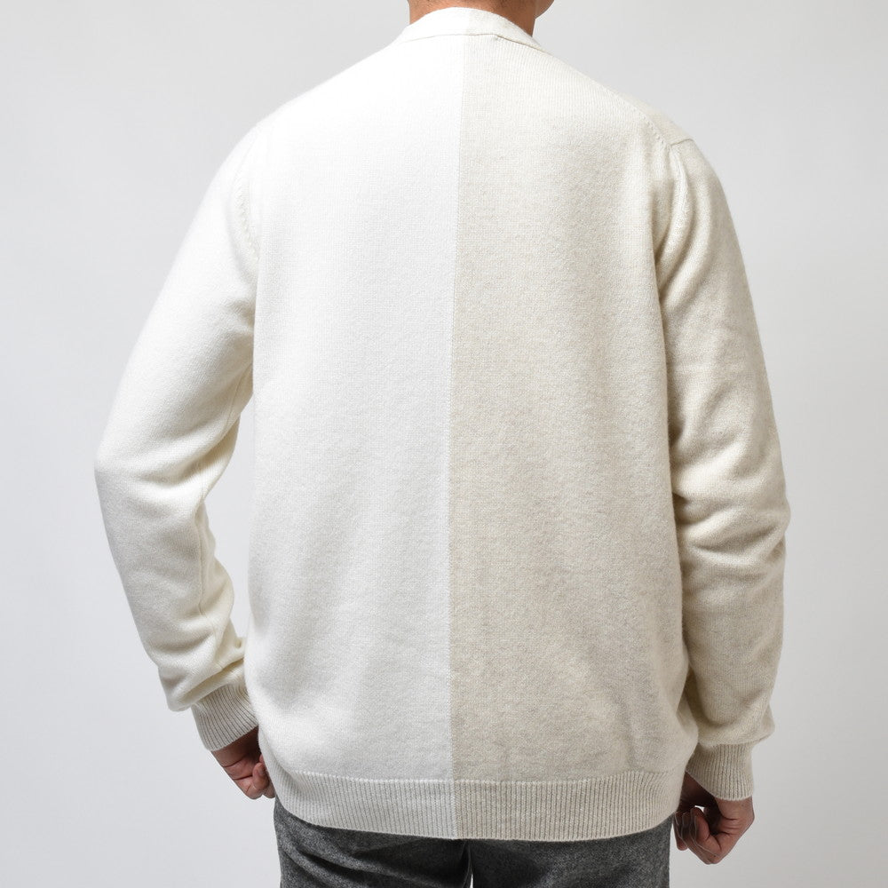BEGG X CO(ベグ アンド コー) ハイゲージカシミアバイカラーニットカーディガン Two Tone Cardigan