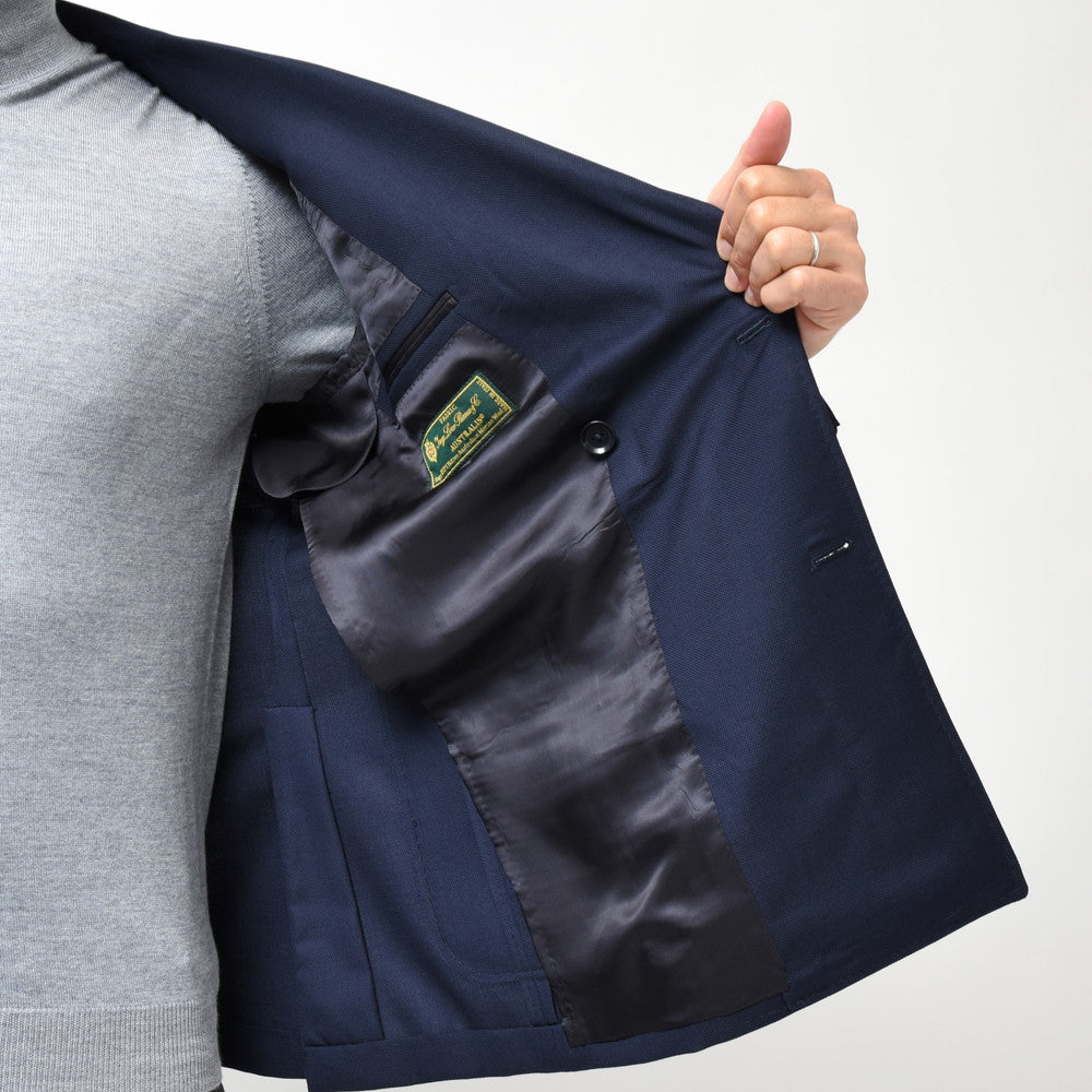 guji(グジ) SUPER150'sウールホップサックソリッド6Bダブルジャケット (MADE BY RING JACKET / LoroPianaファブリック使用)
