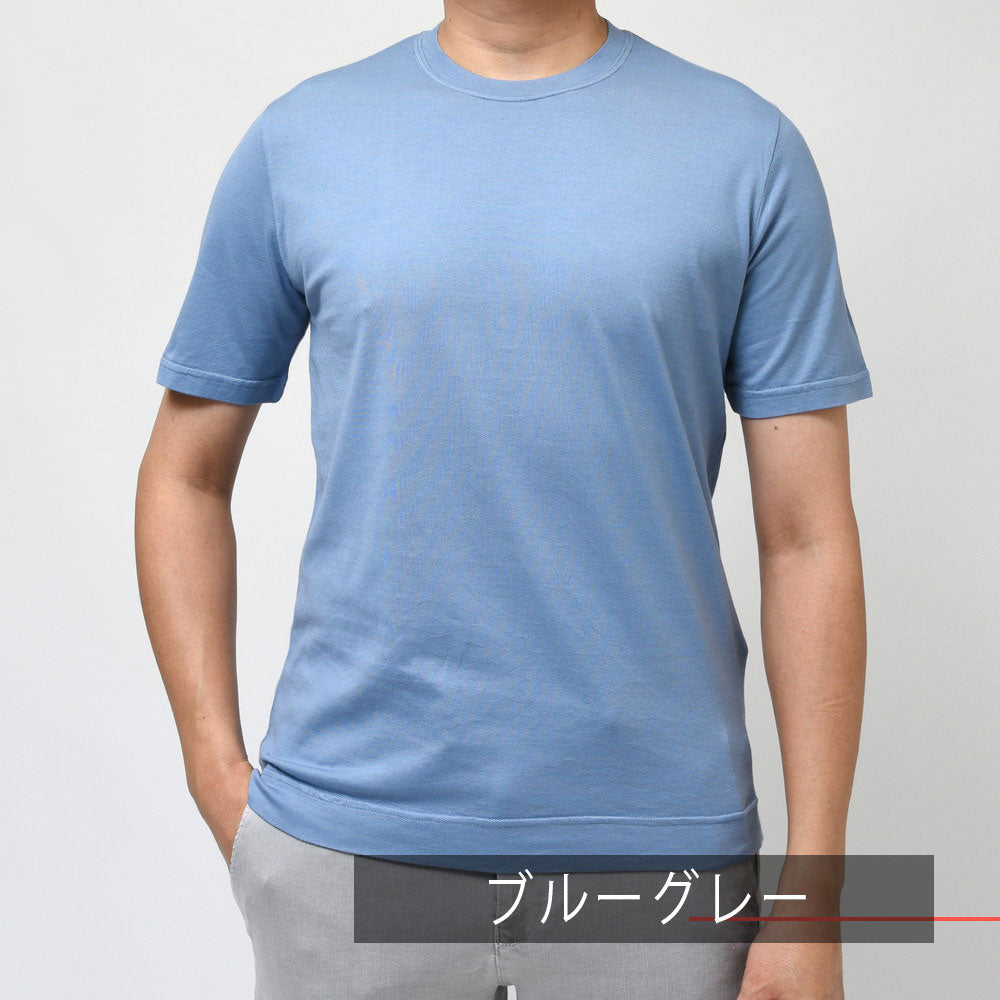 FEDELI(フェデリ) ガーメントダイオーガニックギザコットンスムースS/Sクルーネックカットソー EXTREME MM.