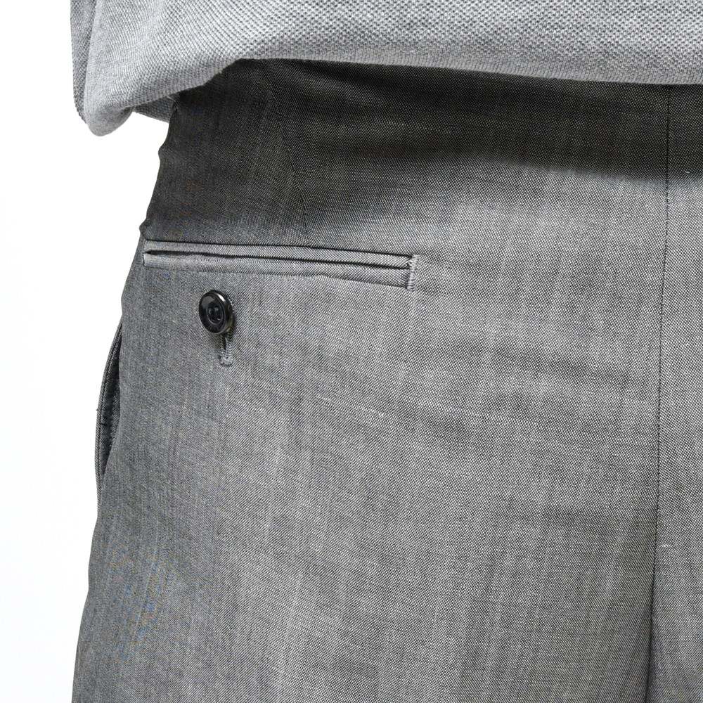 garoh(ガロウ) pants01 ウールモヘアピンヘッド1プリーツテーパードパンツ