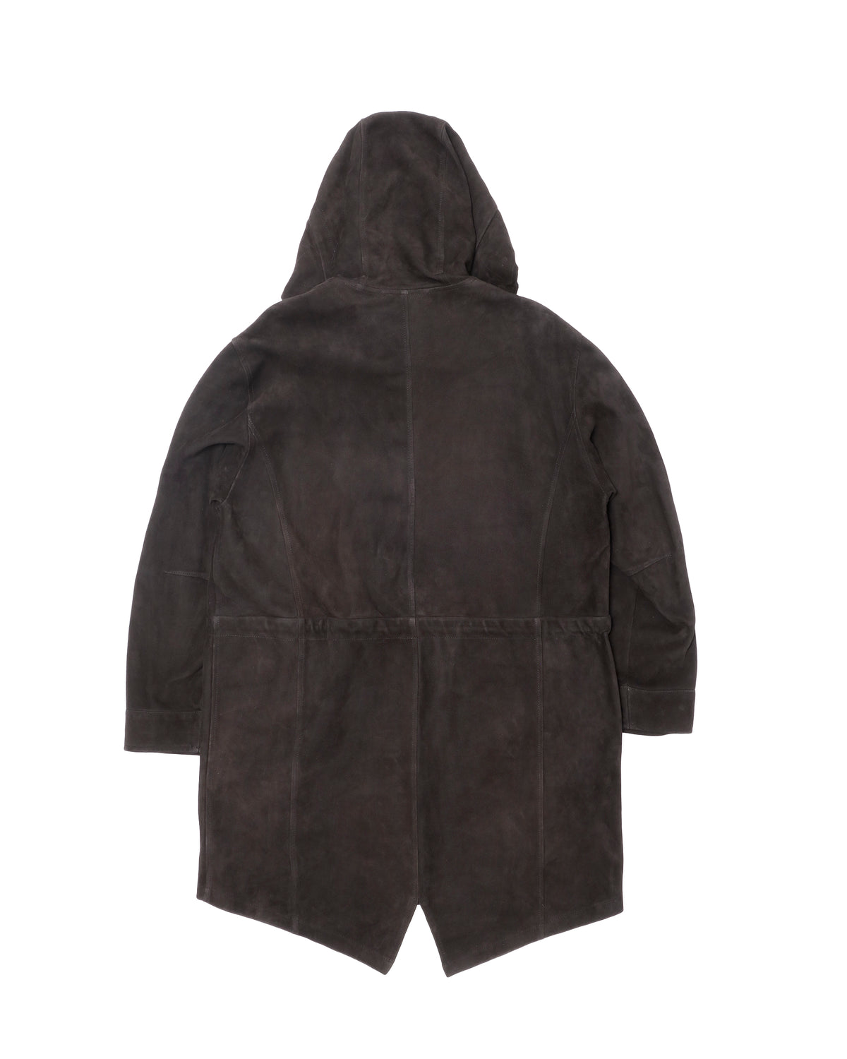 FOCUS(フォーカス) シルバーZIP SPレザー スエードモッズコート / ブラック