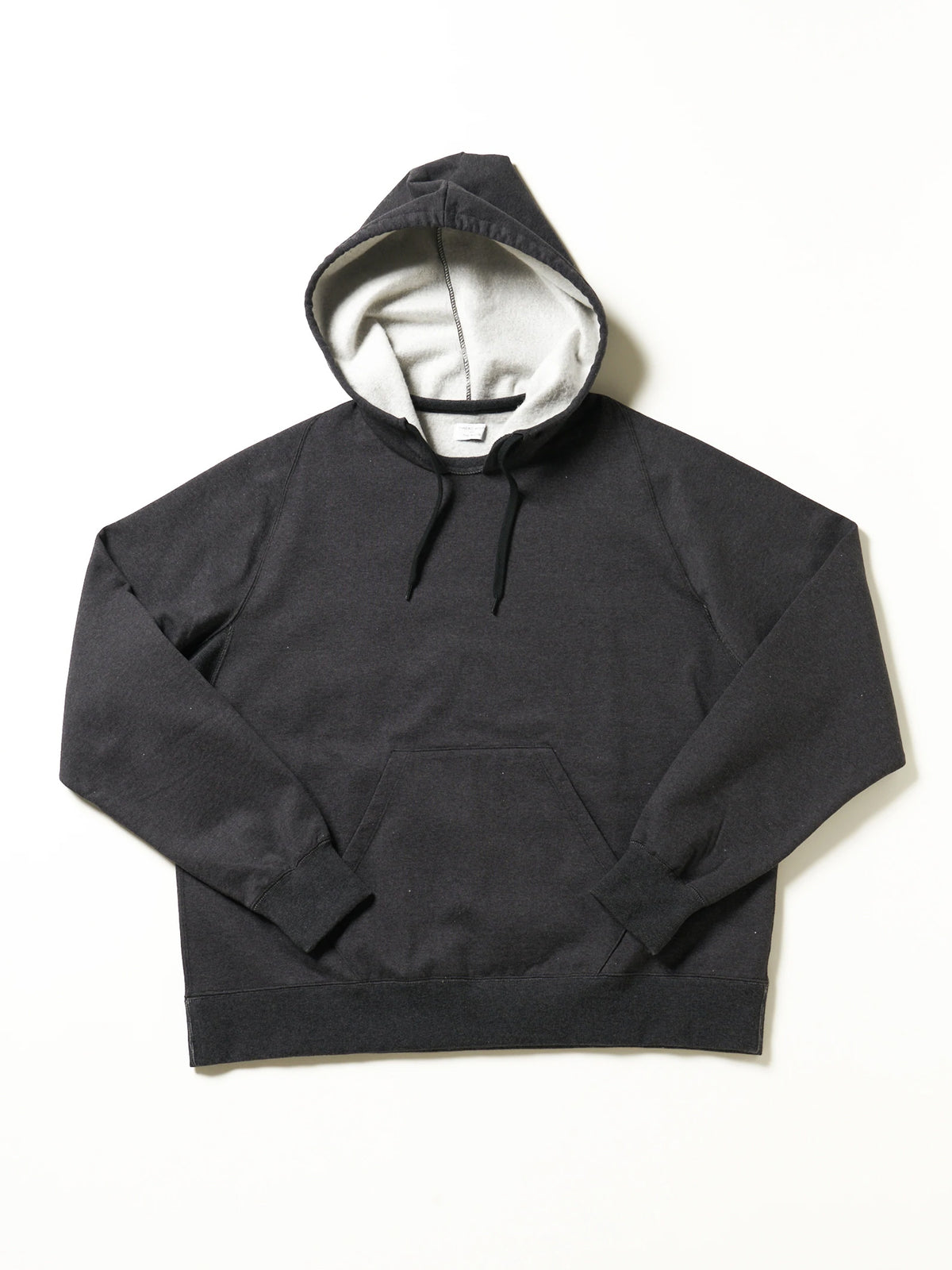 Sweat Hoodie / スウェットパーカー / チャコールグレー (表コットンMVS・裏毛シルク100%)