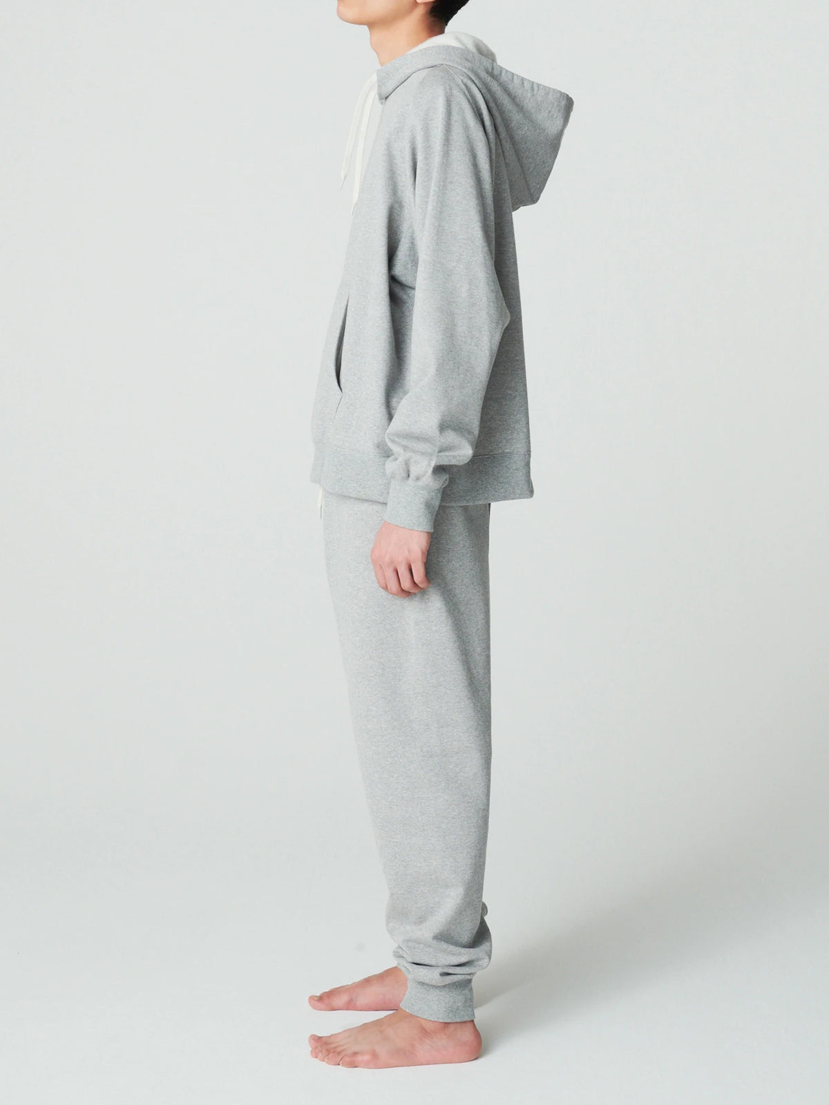 Sweat Hoodie / スウェットパーカー / グレー (表コットンMVS・裏毛シルク100%)