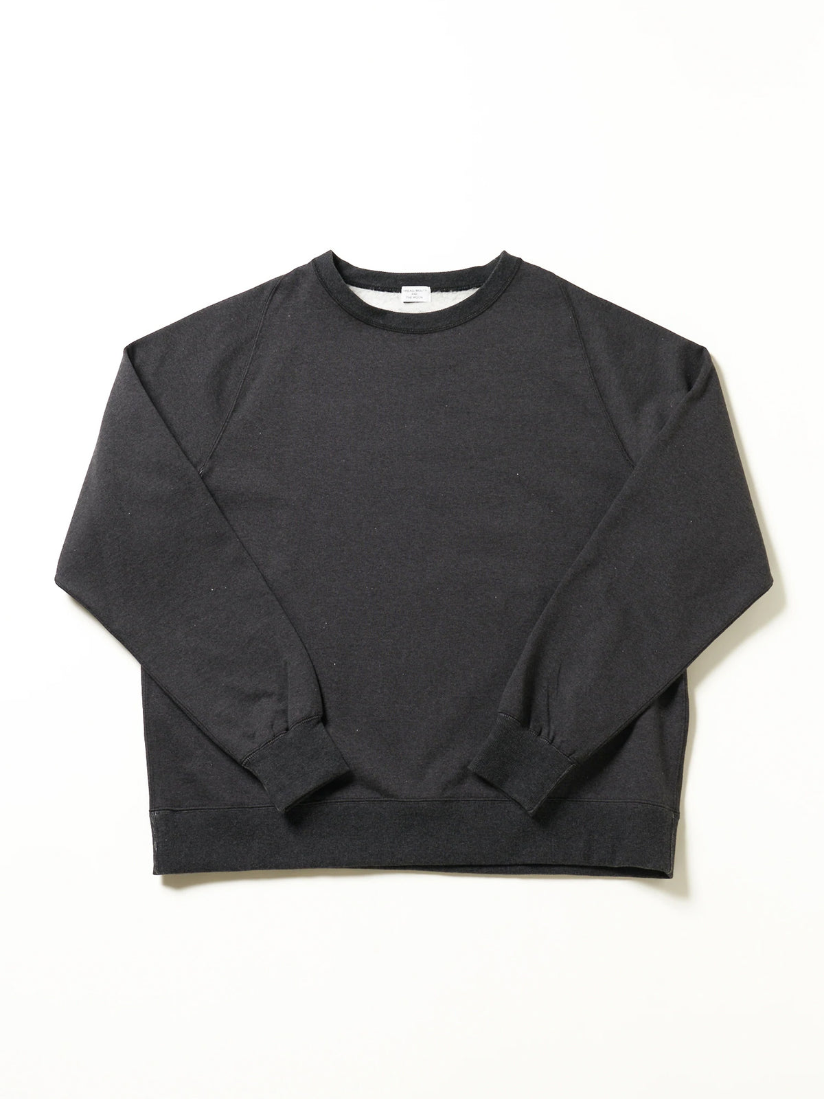Sweat Shirts / クルーネックスウェットシャツ / チャコールグレー (表コットンMVS・裏毛シルク100%)