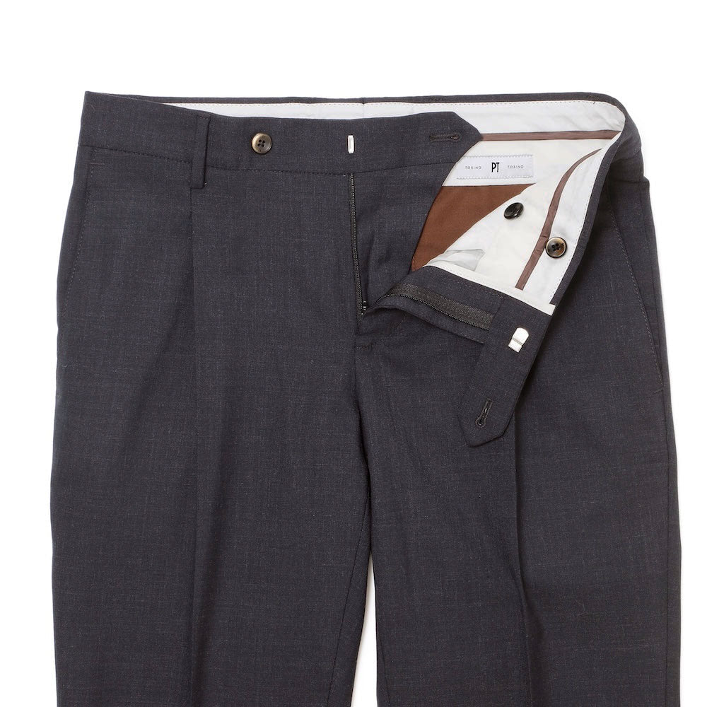 ピーティートリノ / テクノウール 1プリーツ パンツ/SLIM FIT/CPVF11Z00CFP VD06