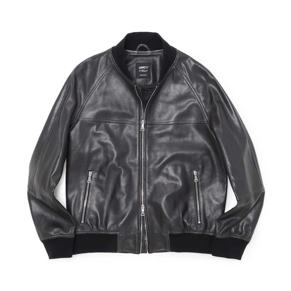 エンメティ / 【着数限定販売】BR別注 スペシャルナッパレザー ジップアップ ブルゾン/TAYLOR_BR/ANTRACITE H