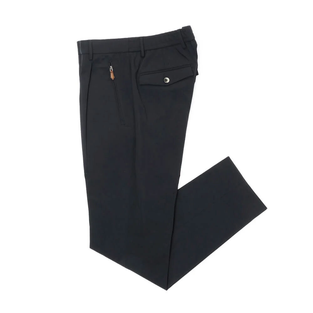 ピーティートリノ / ブラッシド ストレッチ ギャバ 1プリーツ ジップポケット付き パンツ/SOFT FIT/COHSBRZENCL1 NEW BERLIN IT19