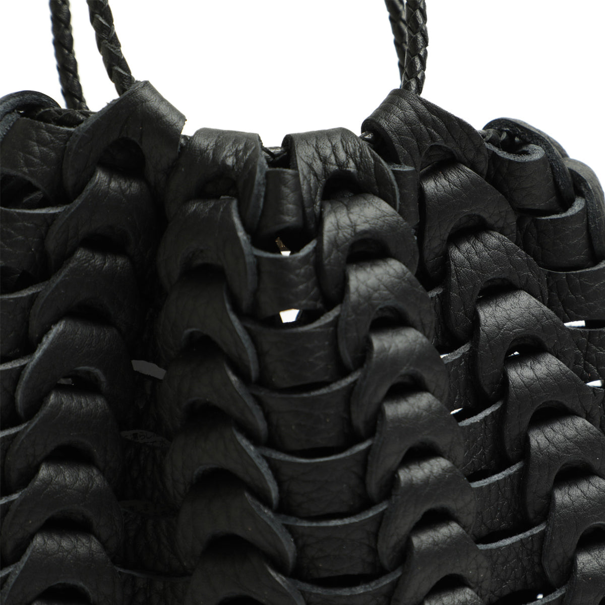 il micio イルミーチョ バッグ 巾着 ドローストリング レザー ブルレザー BOHO B-3 SACHETO NERO ブラック