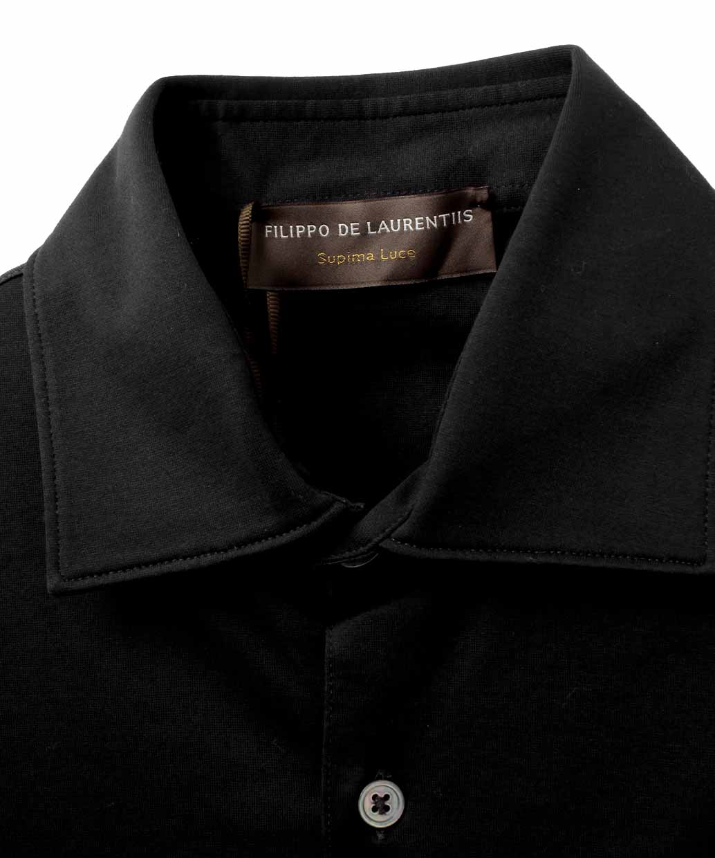 FILIPPO DE LAURENTIIS スーピマコットン レギュラーカラー ジャージーシャツ【B.R.CHANNELご紹介モデル】