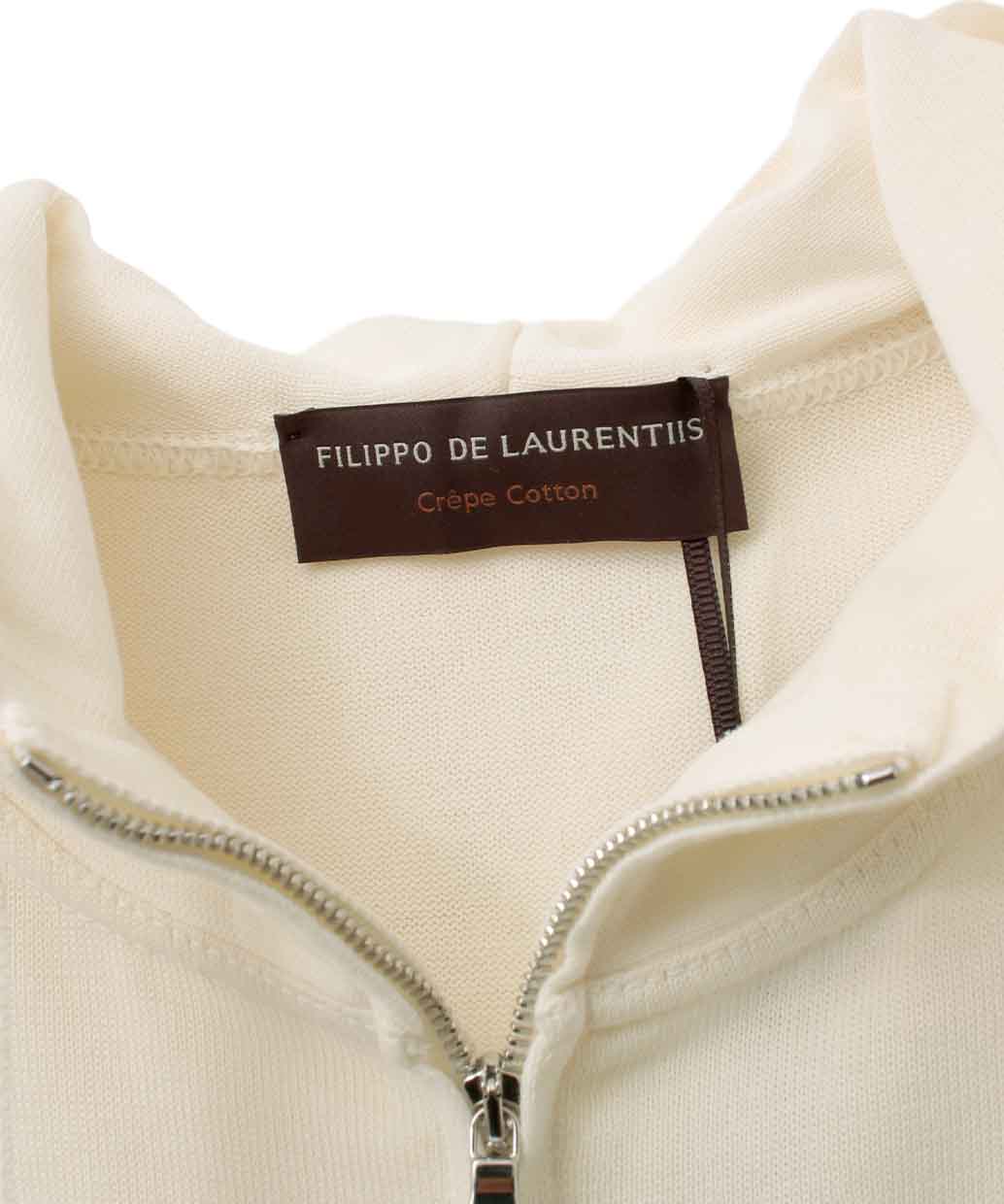 FILIPPO DE LAURENTIIS クレープコットン ジップパーカー