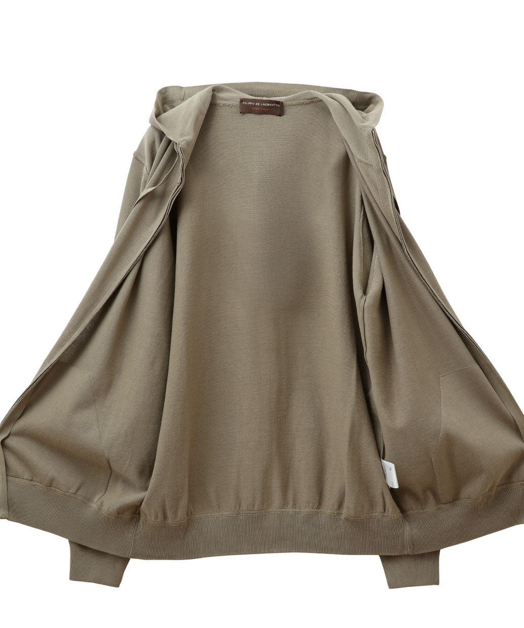 FILIPPO DE LAURENTIIS クレープコットン ジップパーカー