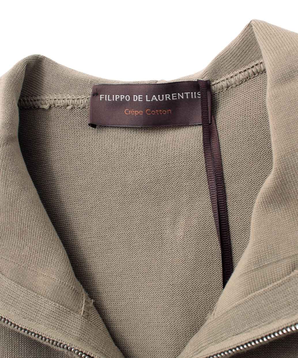FILIPPO DE LAURENTIIS クレープコットン ジップパーカー