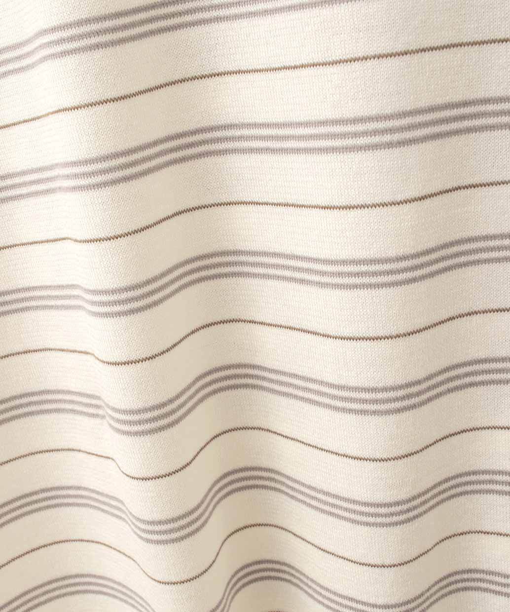 FILIPPO DE LAURENTIIS コットン ボーダー クルーネック ニット