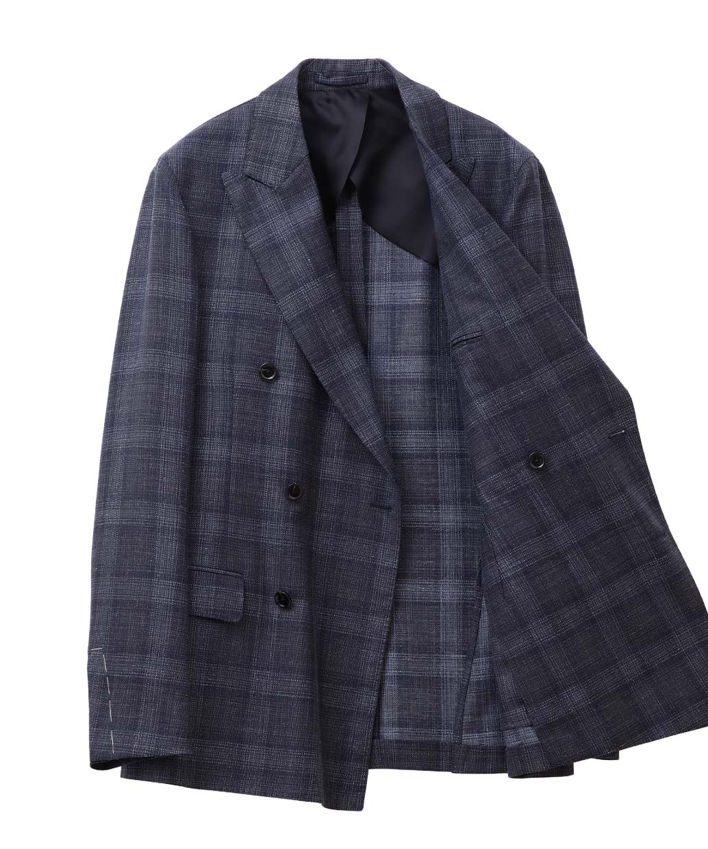LARDINI Loro Piana ウールシルクリネン ダブル ジャケット ICONIC