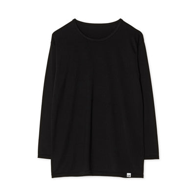 シルク インナー7分袖Tシャツ (ブラック)