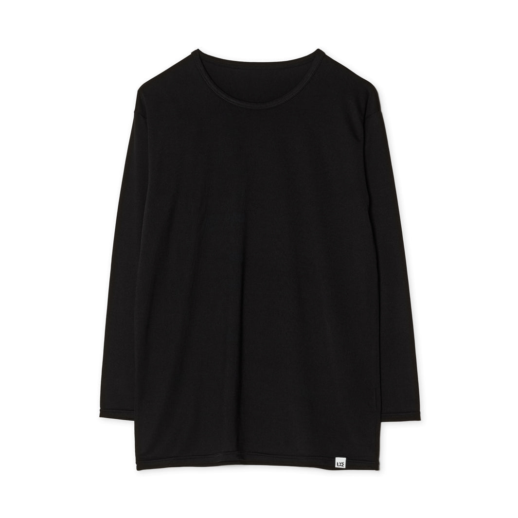 シルク インナー7分袖Tシャツ (ブラック)