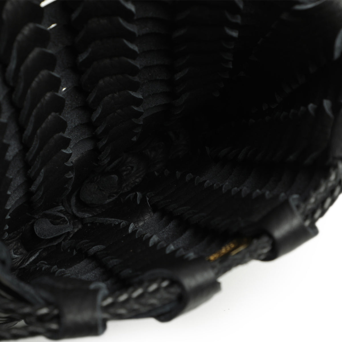 il micio イルミーチョ バッグ 巾着 ドローストリング レザー ブルレザー BOHO B-3 SACHETO NERO ブラック
