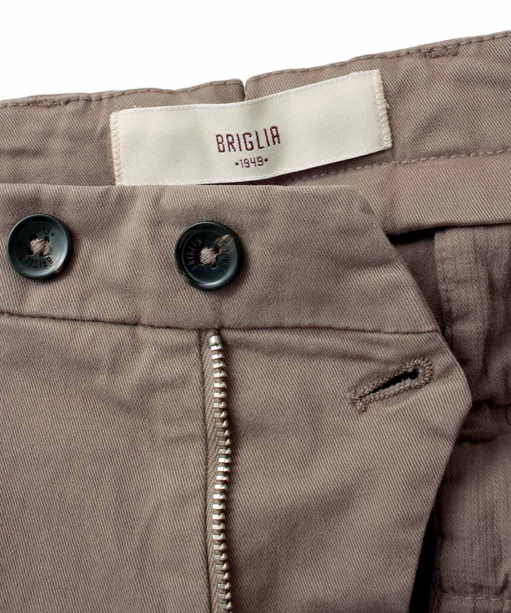 BRIGLIA 1949〈ブリリア 1949〉BG07 コットンストレッチ ワンプリーツ テーパードパンツ