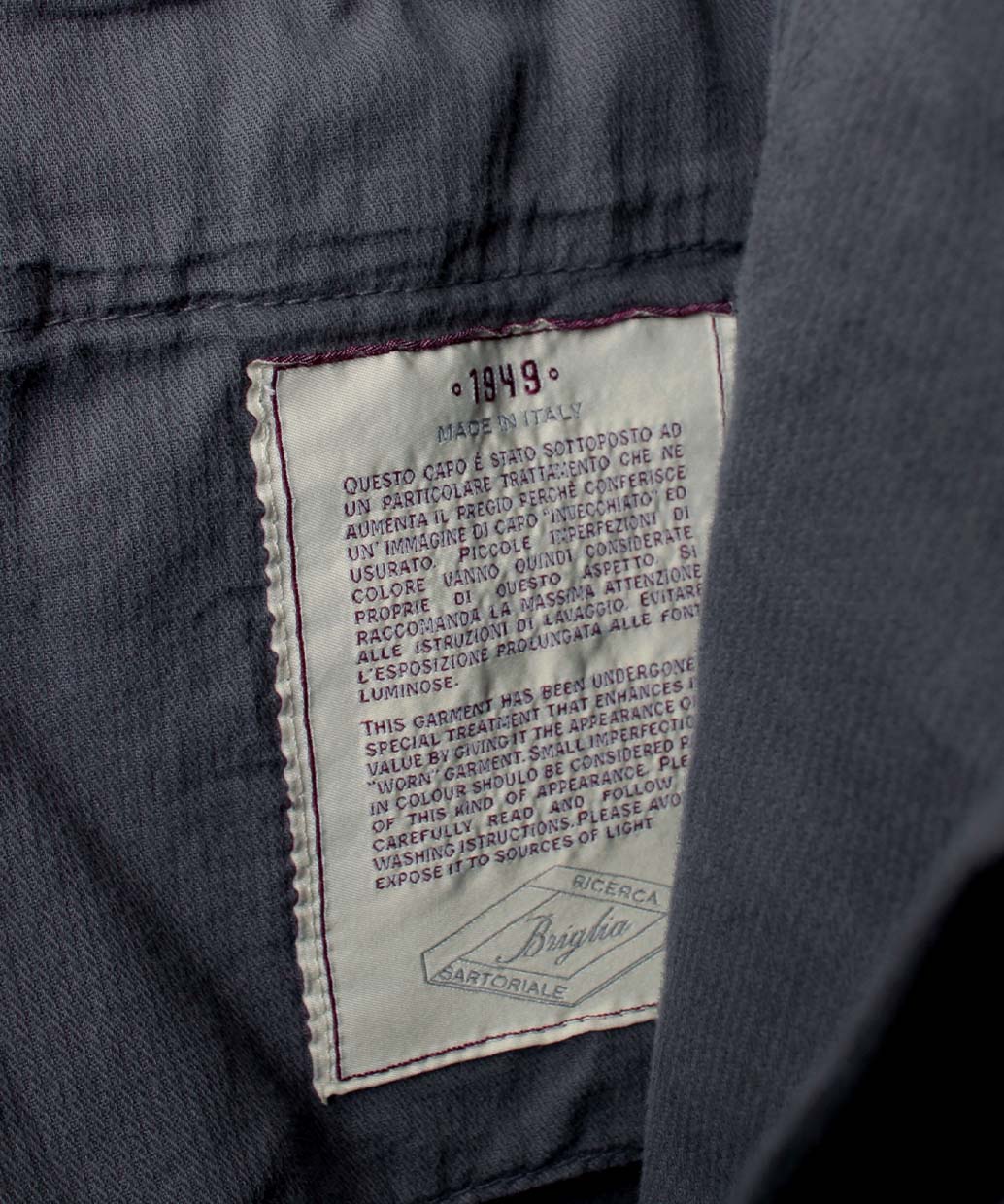BRIGLIA 1949〈ブリリア 1949〉BG07 コットンストレッチ ワンプリーツ テーパードパンツ