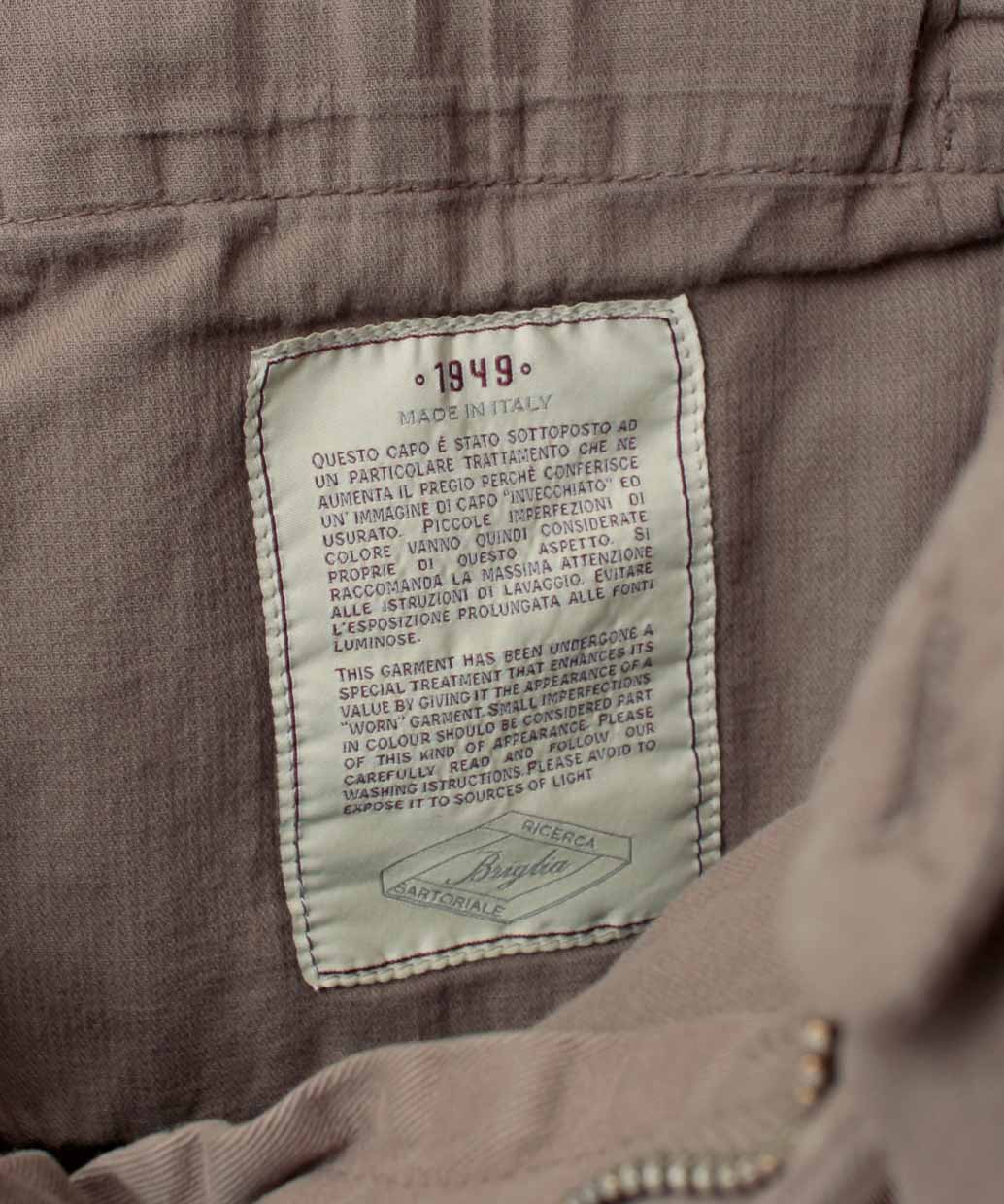 BRIGLIA 1949〈ブリリア 1949〉 BG02 コットンストレッチ 2プリーツパンツ