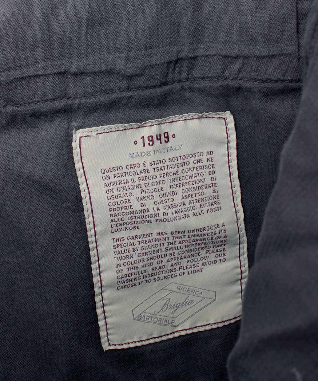 BRIGLIA 1949〈ブリリア 1949〉 BG02 コットンストレッチ 2プリーツパンツ