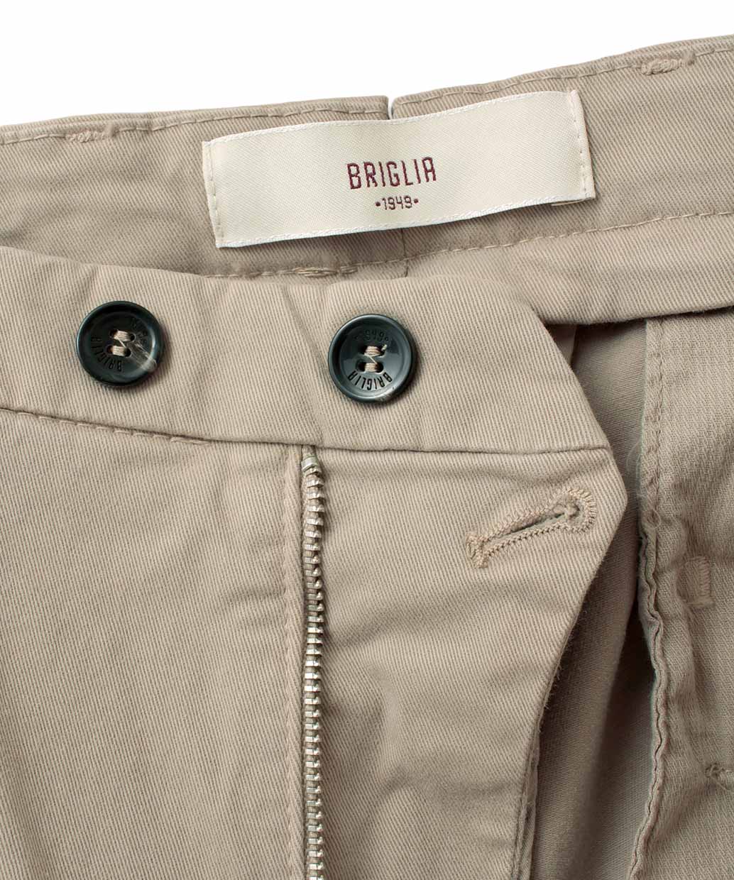 BRIGLIA 1949〈ブリリア 1949〉BG04 コットンストレッチ ノープリーツ スリムテーパードパンツ