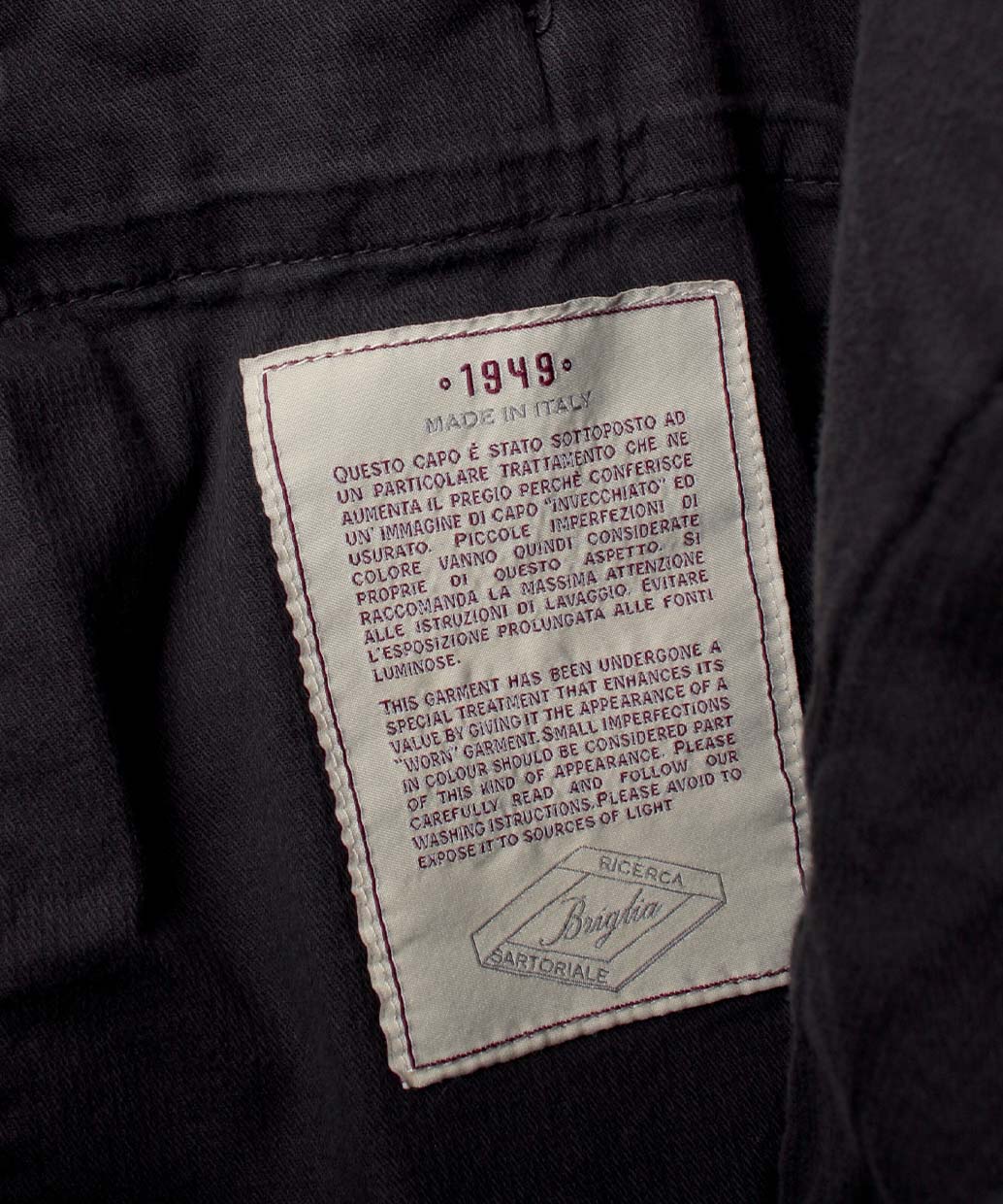 BRIGLIA 1949〈ブリリア 1949〉BG04 コットンストレッチ ノープリーツ スリムテーパードパンツ