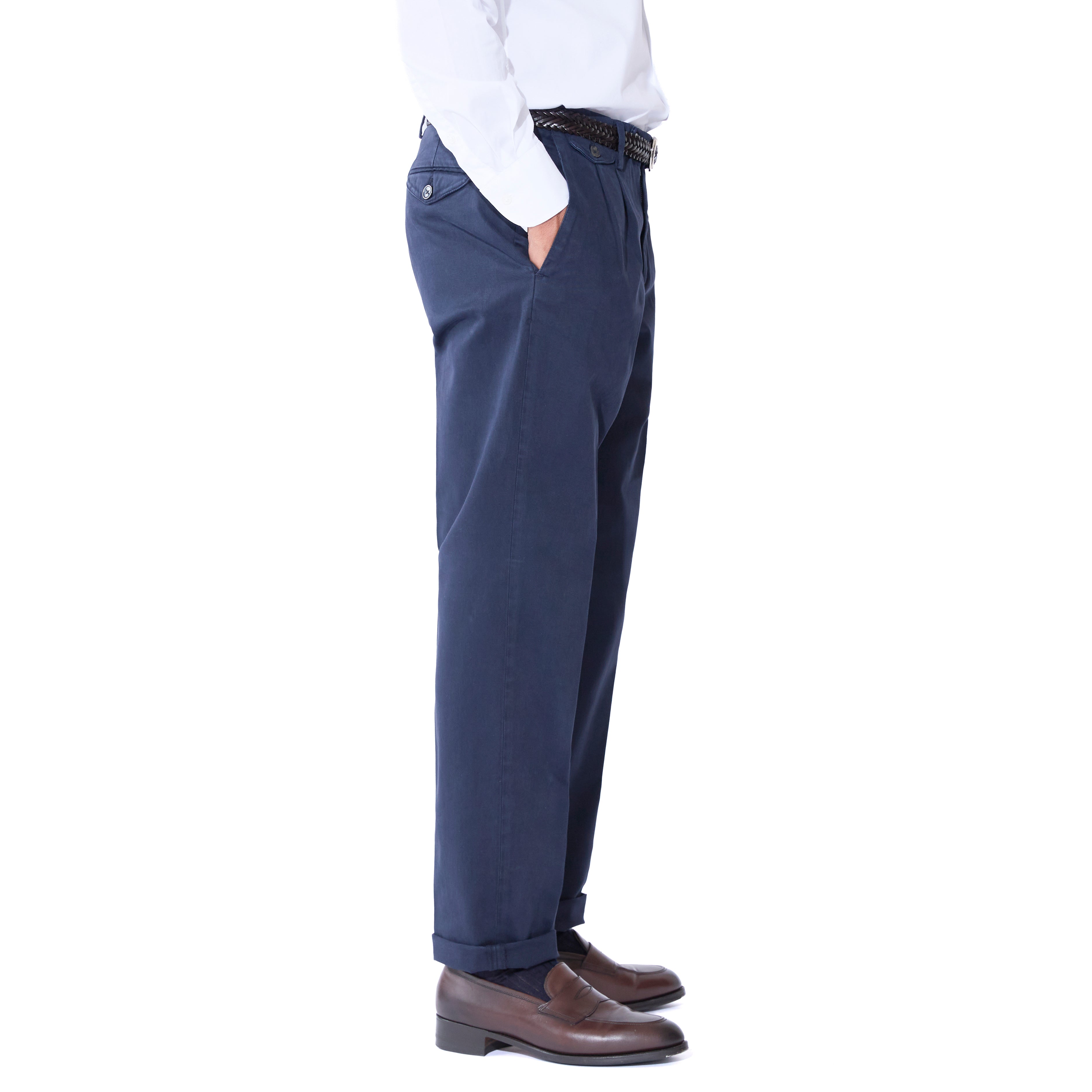 BRIGLIA 1949〈ブリリア 1949〉 BG02 コットンストレッチ 2プリーツパンツ