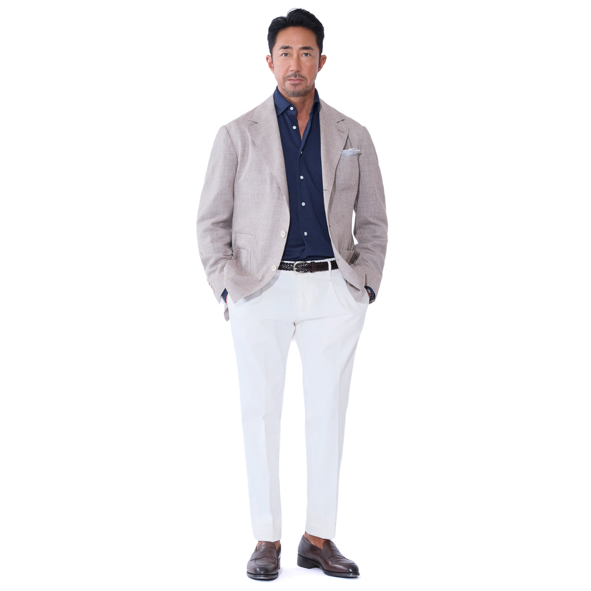 BRIGLIA 1949〈ブリリア 1949〉 BG02 コットンストレッチ 2プリーツパンツ