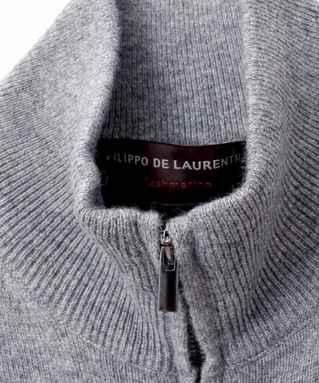 FILIPPO DE LAURENTIIS〈フィリッポ デ ローレンティス〉 ウールカシミヤ フルジップニットジャケット
