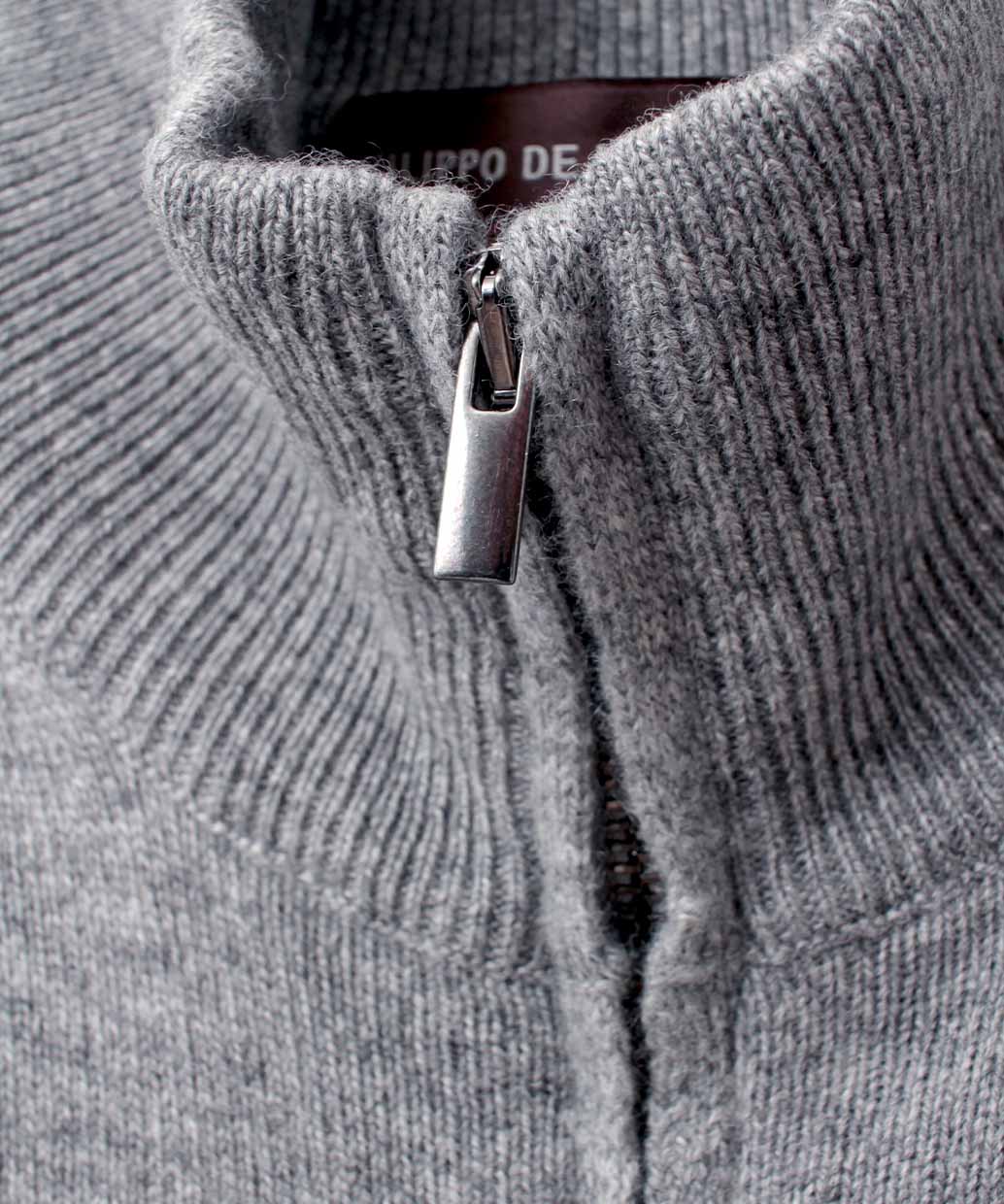 FILIPPO DE LAURENTIIS〈フィリッポ デ ローレンティス〉 ウールカシミヤ フルジップニットジャケット