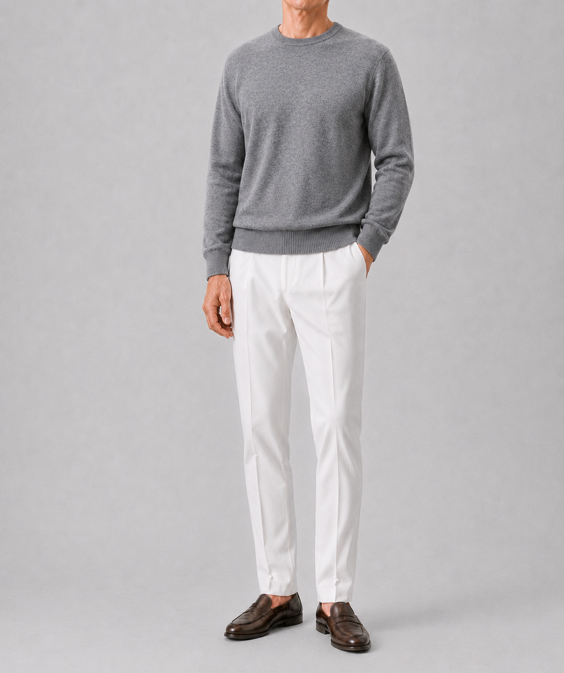 FILIPPO DE LAURENTIIS〈フィリッポ デ ローレンティス〉 ウールカシミヤ クルーネック ニット