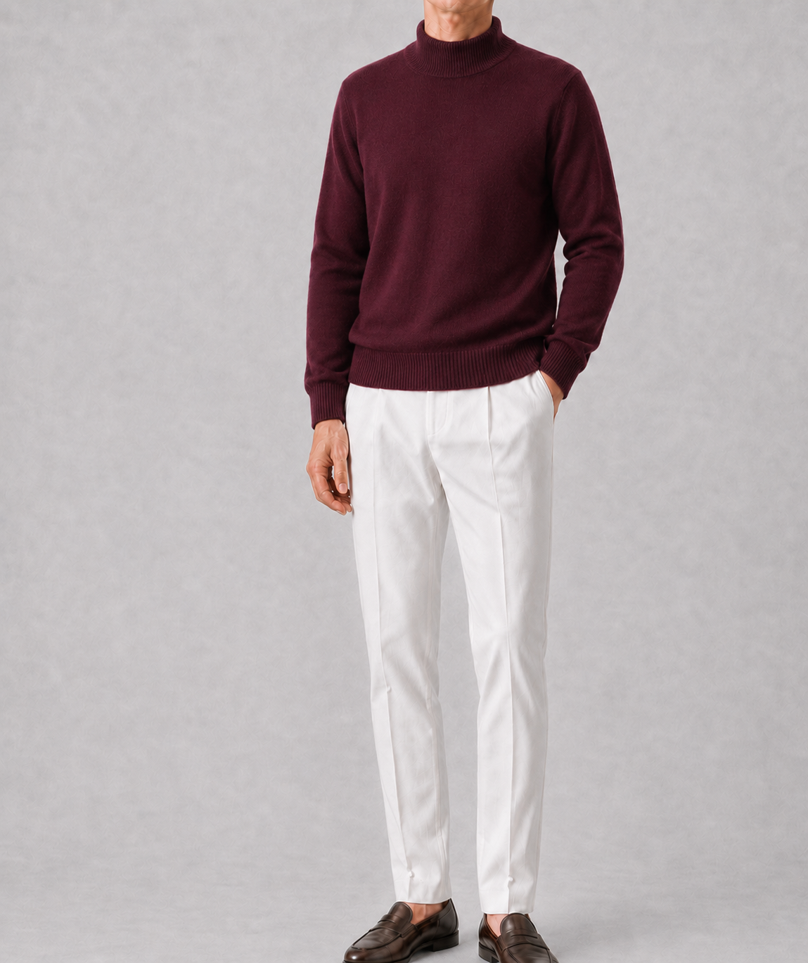 FILIPPO DE LAURENTIIS〈フィリッポ デ ローレンティス〉 ウールカシミヤ モックネック ニット