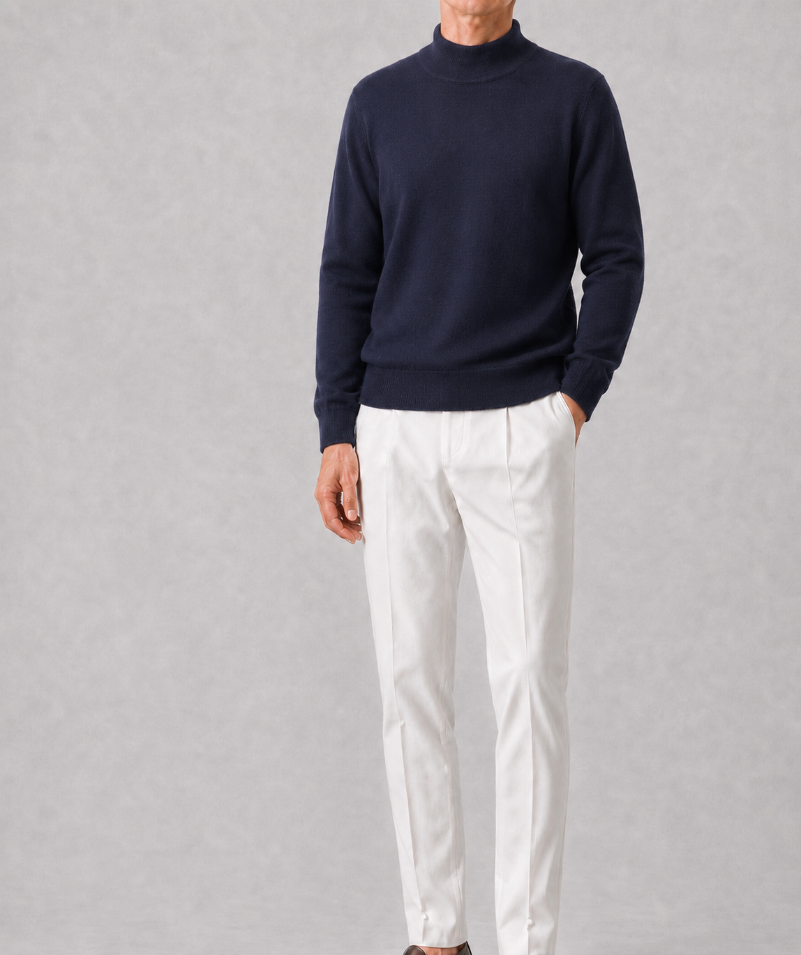FILIPPO DE LAURENTIIS〈フィリッポ デ ローレンティス〉 ウールカシミヤ モックネック ニット