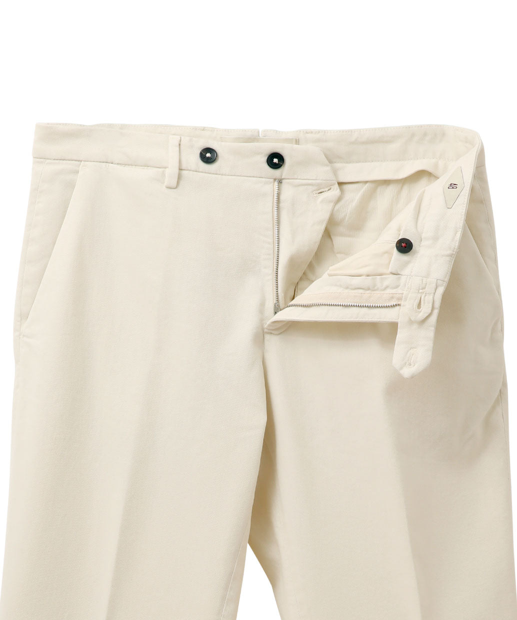 BRIGLIA 1949 NAVIGLIO コットンストレッチ ノープリーツ パンツ