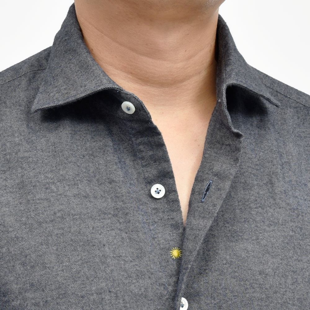 Giannetto（ジャンネット） コットンライトネルセミワイドカラーシャツ SLIM FIT/513600L81 11052002109