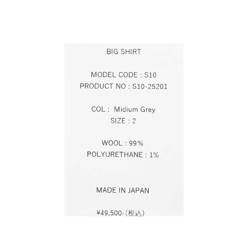 la favola（ラファーヴォラ） ウールフランネルシャツ BIG SHIRT S10 11052400146