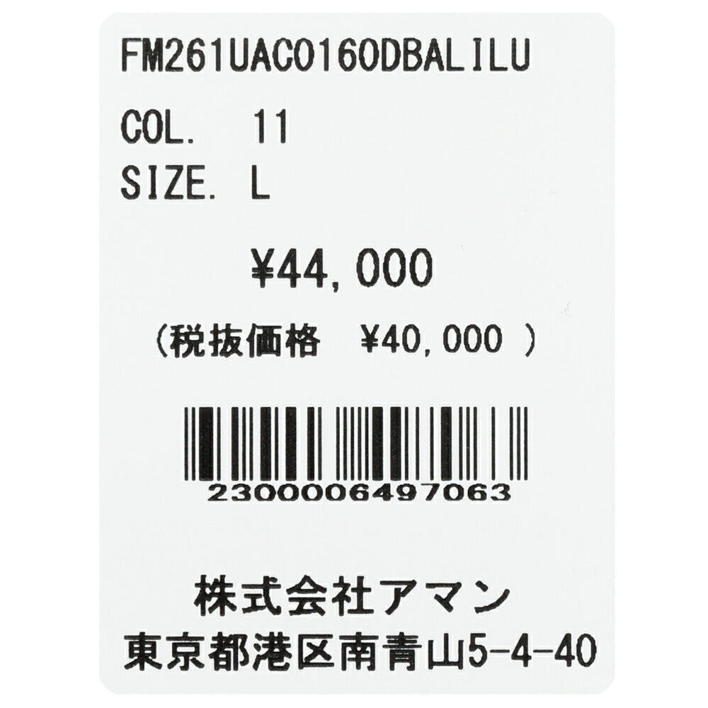 Finamore（フィナモレ） LUIGIルイジ/BALIバーリ コットンシャンブレーワイドカラーシャツ C0160D 11061020039