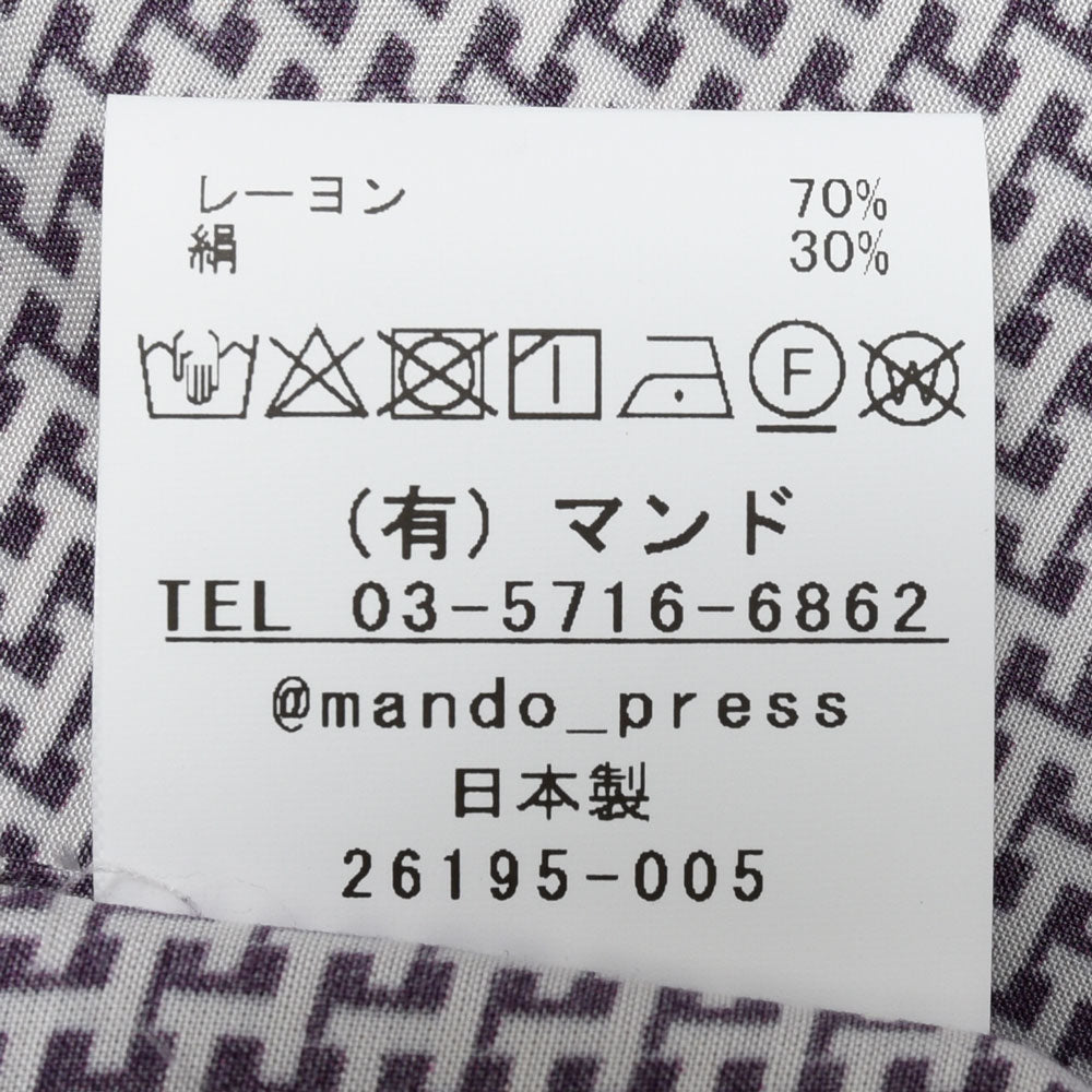 mando（マンド） レーヨンシルクプリントシャツ 26195-005 11061400037