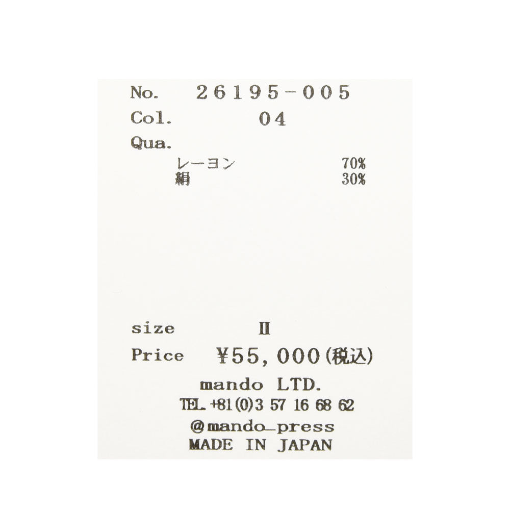 mando（マンド） レーヨンシルクプリントシャツ 26195-005 11061400037