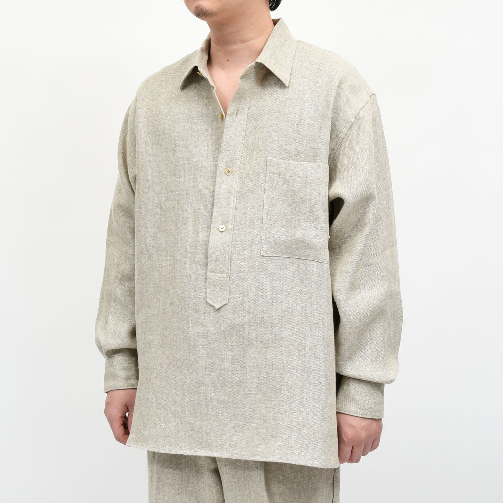 moncao（モンサオ） リネンプルオーバーシャツ M021380-LN 11061400172