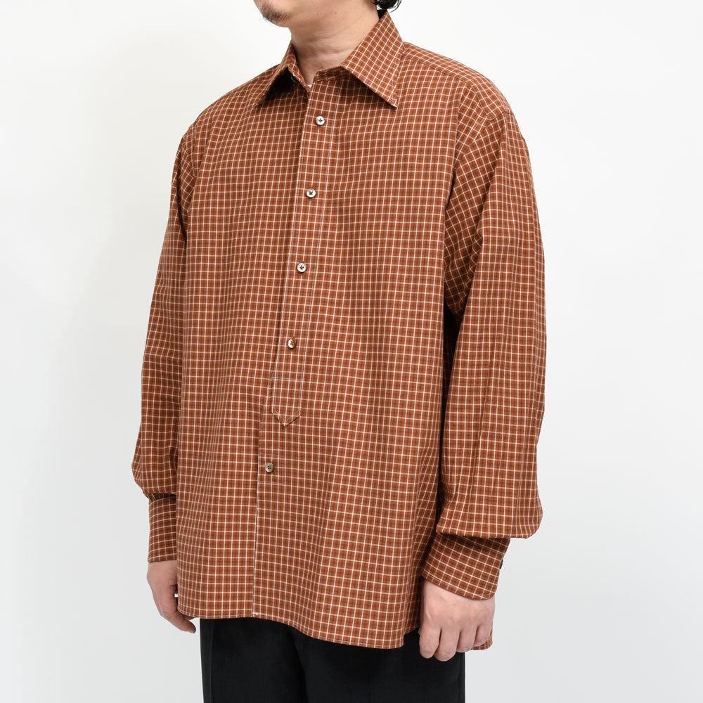 la favola（ラファーヴォラ） コットンチェックシャツ BIG SHIRT S10 11061401146
