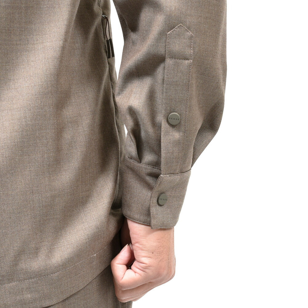 SEASE（シーズ）NEW GATE SHIRT ウールギャバジンオーバーシャツ SI039TN700 11062016039
